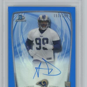 2014 Aaron Donald Bowman Chrome Blue Refractor RC Auto /199 PSA Gem Mint 10