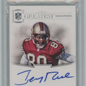 2012 National Treasures Greatest Signatures Auto 49ers Jerry Rice /25 Mint 9