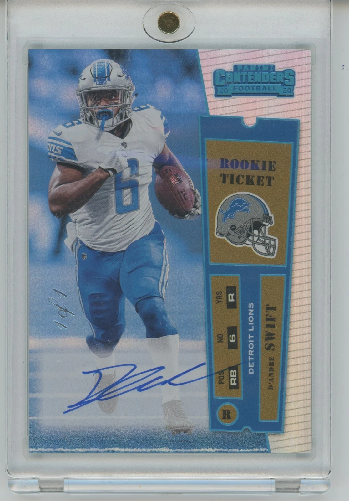 2020 Panini Contenders - Rookie Ticket D'Andre Swift #RRT-DAS Gold #1/1