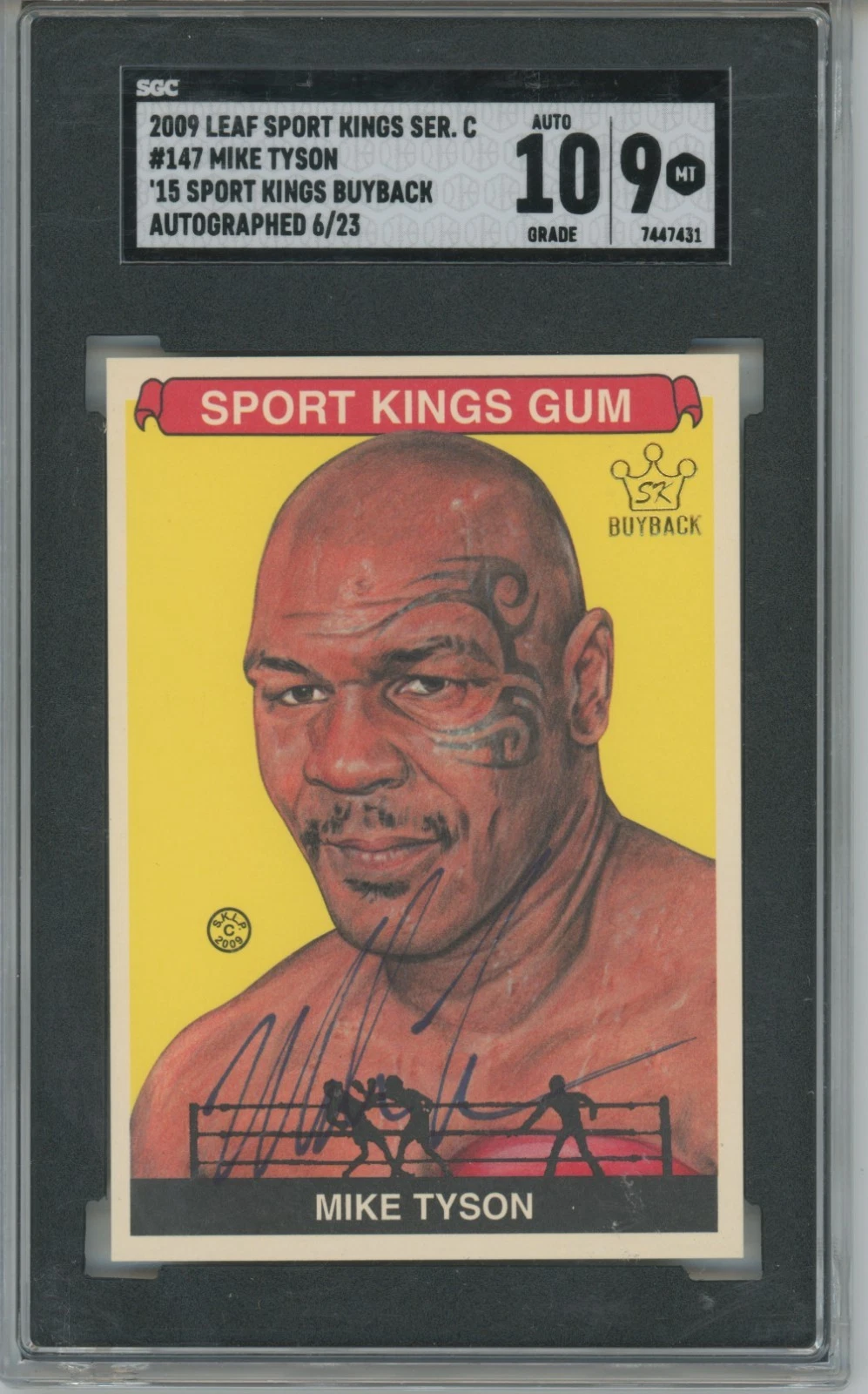 Mike Tyson 2015 Leaf Sport Kings Auto 10 Mint 9 #06/23
