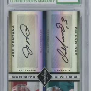 2007 Leaf Limited Prime Pairings QUAD AUTO Montana Marino Elway Farve 3/10 MT 9